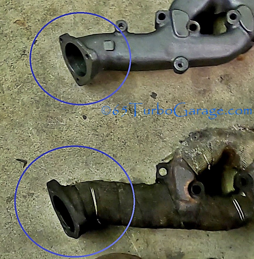 APDTY crossover flange angle