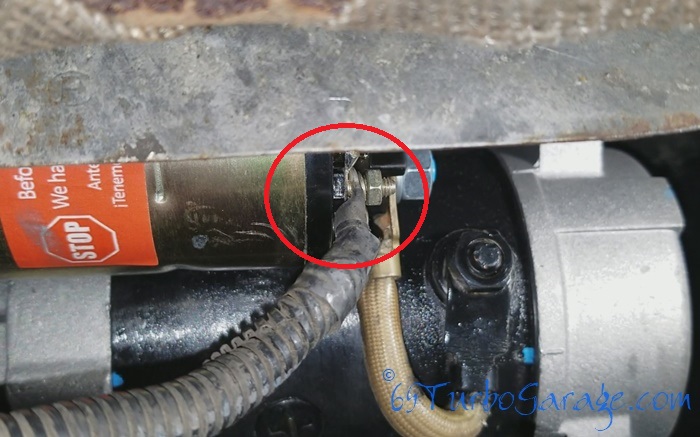 Switch wire at starter